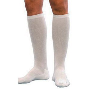 "Knee-High Cushioned Cotton Compression Socks Size B 9"" - 11"" Shoe, Black"