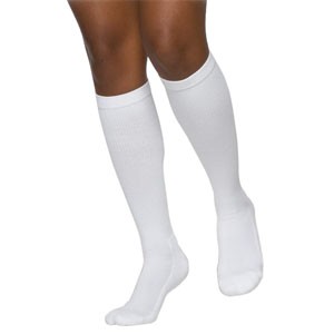 Cotton Comfort Calf, 20-30, Large, Long, Closed, White