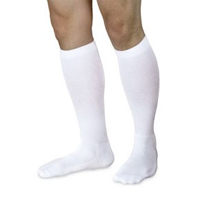 Cotton Comfort Calf, 20-30, X-Large, Long, Closed, White