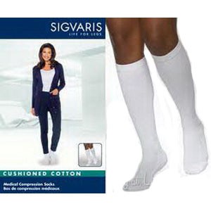 Cotton Cushion Calf,20-30,Med,Avg,Shrt,Wmns,White
