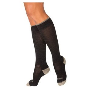 Merino Outdoor Socks, Calf, 15-20 mmHg, X-Large, Charcoal