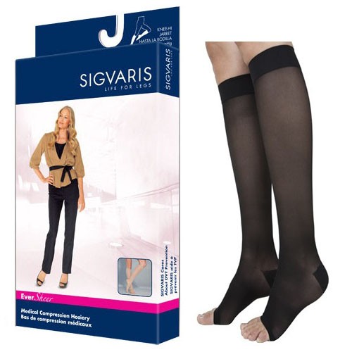 EverSheer Calf, 30-40, Large, Short, Open, Black