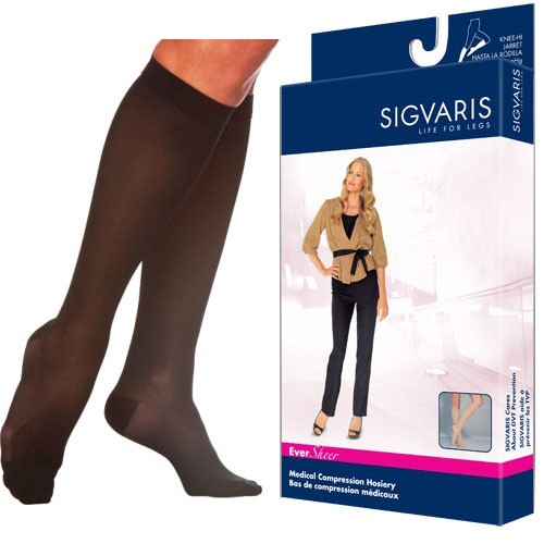 EverSheer Calf, 30-40, Small, Short, Closed, Black