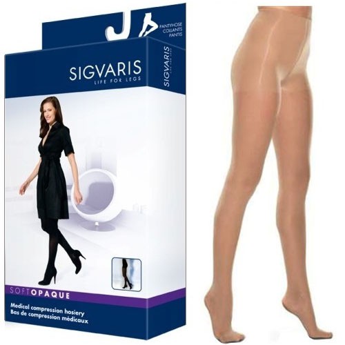 Soft Opaque Pantyhose, 30-40, Medium, Long, Closed, Nude