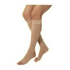 Select Comfort Calf with Grip-Top, 30-40 mmHg, Large, Short, Open Toe, Crispa