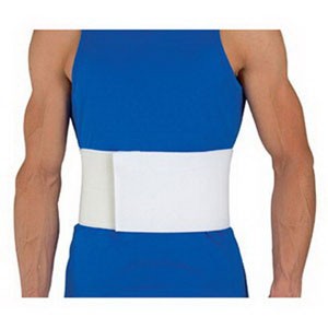 White, Xl (42"-48") 6" Male Elastic Rib Belt