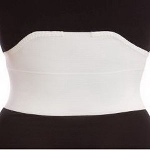 White, 2X (48"-54") 6" Female Elastic Rib Belt