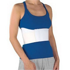 White, Lg (36"-42") 6" Female Elastic Rib Belt