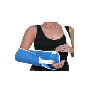 Deluxe Arm Sling with Thumb Loop, Denim, Large