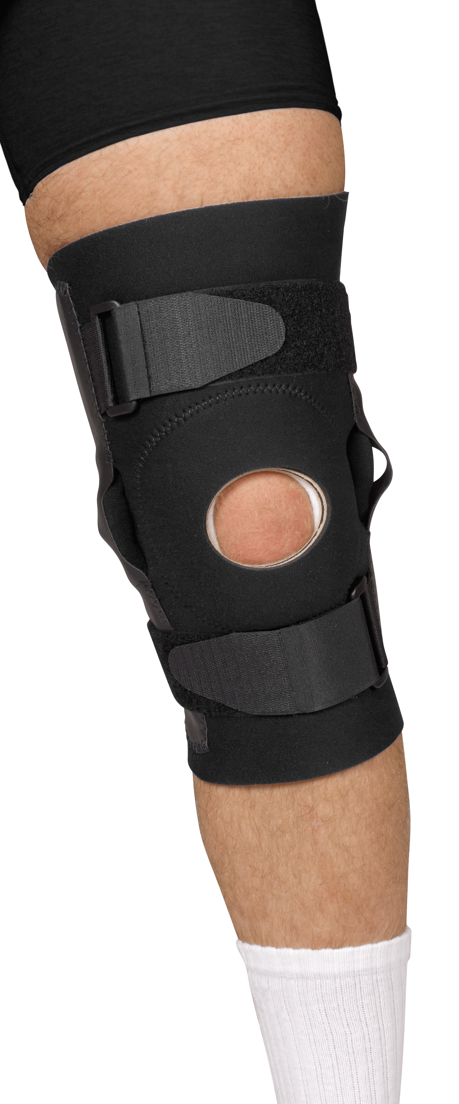 Leader Neoprene Hinged Knee Support, Black, Large