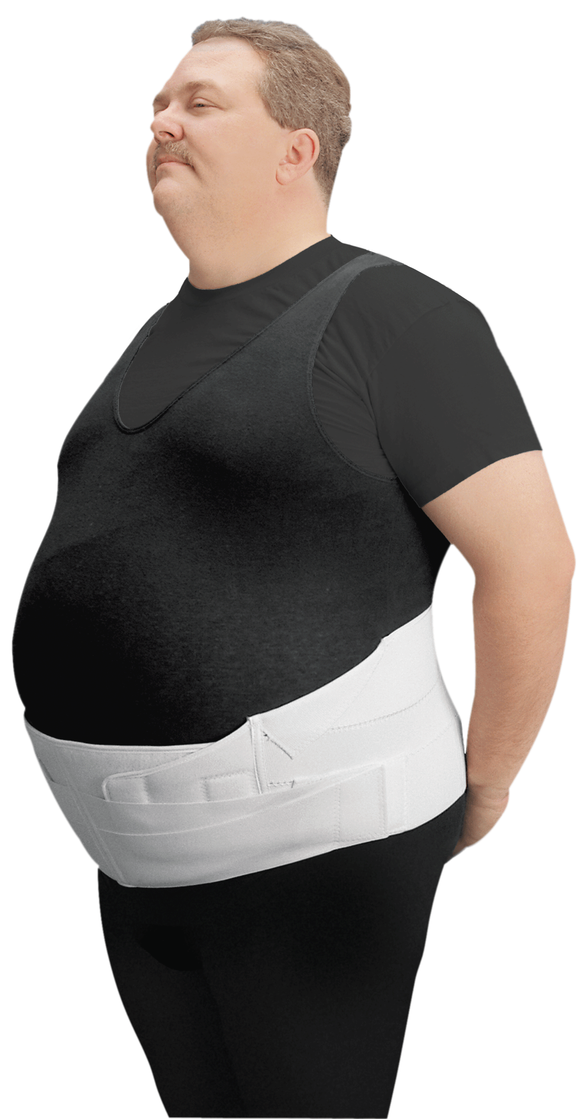 Leader Bariatric Back/Abdominal Support, White, +2