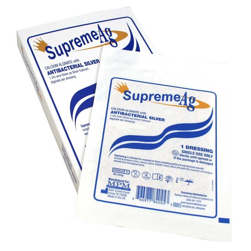 Supreme Ag Silver Calcium Alginate 4" x 5"