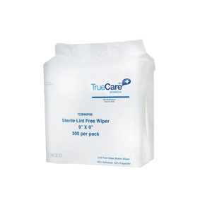 "Sterile Lint-Free Wiper, 9"" x 9"", 300 Per Pack."