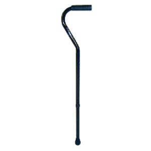 "Grand Line Offset Handle Adjustable Cane, Extra Long, 37"" - 46"" Adjustable Height, Black"