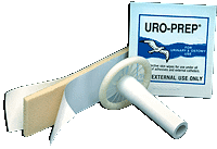 "Uro-Con Texas-Style Male External Catheter with 2"" Tube, Urofoam-2 and Uro-Prep, Large 35 mm"