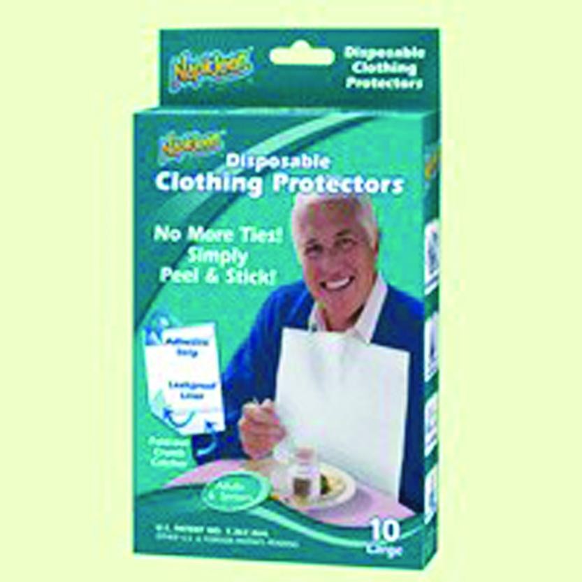 "Napkleen Disposable Adult Bib, Large, 13"" x 18"", Pearl White"