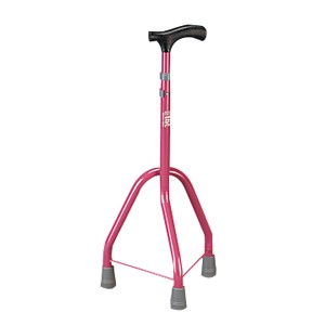 Pediatric Straight-Neck Tripod Cane with Reinforced Cross Sections, Blue