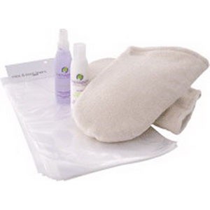 Hand comfrt Kit, 2 Mitts, 100 Liners, Cream, Spray