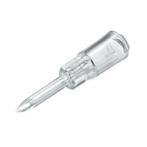 Lateral Flow Vented Needle with Luer Lock Connector