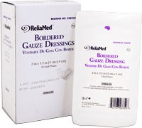 "ReliaMed Sterile Bordered Gauze Dressing 2"" x 3-1/2"""