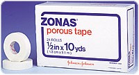 "ZONAS Porous Athletic Tape 1/2"" x 10 yds."