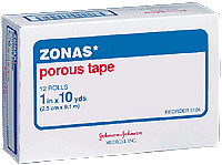 "ZONAS Porous Athletic Tape 1"" x 10 yds."
