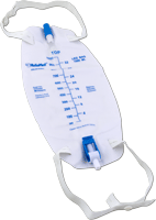 Cardinal Health Premium Flocked Back Leg Bag with Flip Valve, 1,000 mL