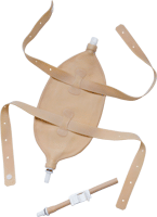 ReliaMed Oval Straight-Port Leg Bag with Twist Valve, 24 oz.