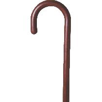 "Tourist Handle Cane, Rosewood Stain, 36"" - 37"""