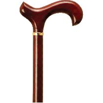 "Men's Derby Handle Cane, Rosewood Stain, 36"" - 37"""