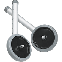 "Guardian Bariatric Fixed Front Inline Wheel Foot Piece 5"""