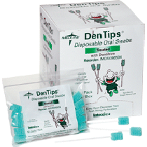Dentips Foam Swab with Dentifrice Green