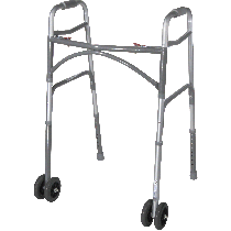 Bariatric Aluminum Adult 2-Button Folding Walker