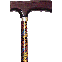 "Folding Travel Cane with Fritz Handle, Paisley, 33"" - 37"""