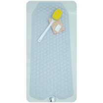 "No-Skid Cushioned Bath Mat, 15-3/4"" X 41"", Blue"