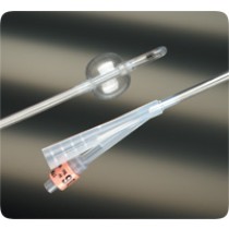 LUBRI-SIL Infection Control 2-Way 100% Silicone Foley Catheter 24 Fr 5 cc