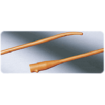"Coude Tiemann Two-Eye Latex Catheter 22 Fr 16"""