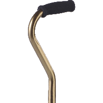 Offset Handle Cane, Bronze
