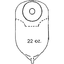 "Urine Pouch w/Flutter Valve, 1"""