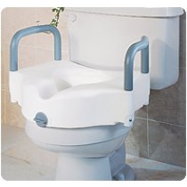 Elevated Toilet Seat with Handles 250 lbs.