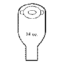 "Convex Drainable Pouches, Oval A 3/4"" X 1 1/2"", 10"