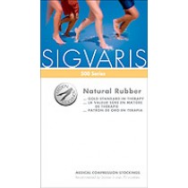 Natural Rubber Thigh-High Stockings with Grip-Top Size S3, Natural