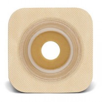 "Sur-fit Natura Stomahesive Flexible Pre-cut Wafer 4"" x 4"" Stoma 1-1/8"""