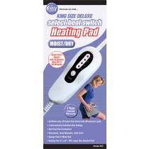 "King Size Heating Pad, Moist/Dry, 12"" x 24"", 90 Minute Auto Off"
