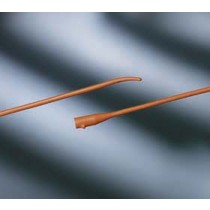 "BARDIA Coude Red Rubber Urethral Catheter 20 Fr, 16"""