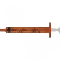 Oral Syringe with Tip Cap 1 mL, Amber (500 count)
