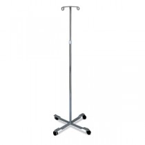 "Standard IV Pole with 2 Hooks and 4 Caster Large 18"""