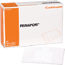 "PRIMAPORE Adhesive Non-Woven Wound Dressing, 13-3/4"" x 4"""
