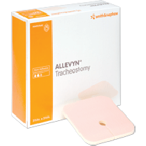 "ALLEVYN Tracheostomy Non-Adhesive Apertured Hydrocellular Dressing 3-1/2"" x 3-1/2"""