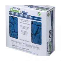 ChemoPlus Latex Gloves Medium, Blue